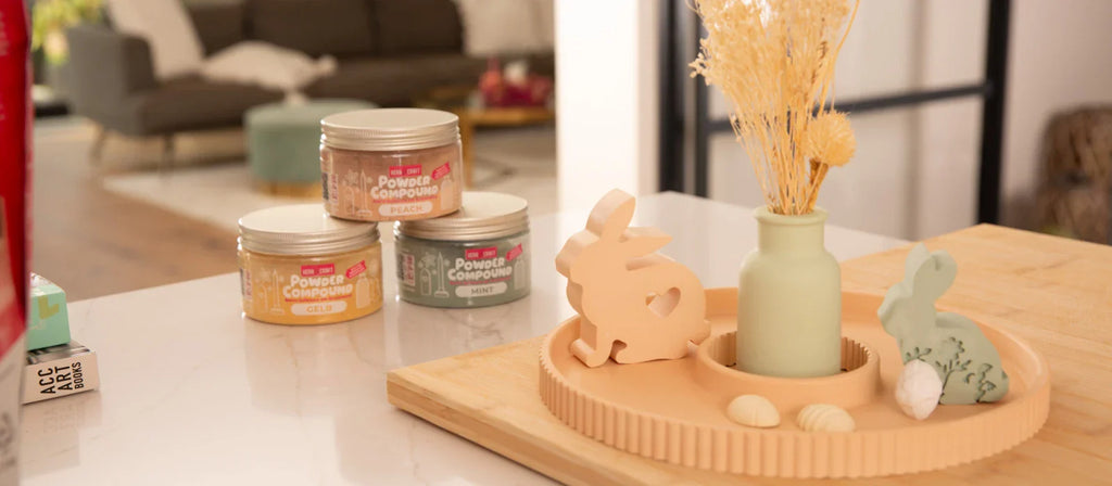 Basteln für Erwachsene Frühling – Elegante DIY‑Projekte mit Gießpulver, Powder Compound & Kerzensand