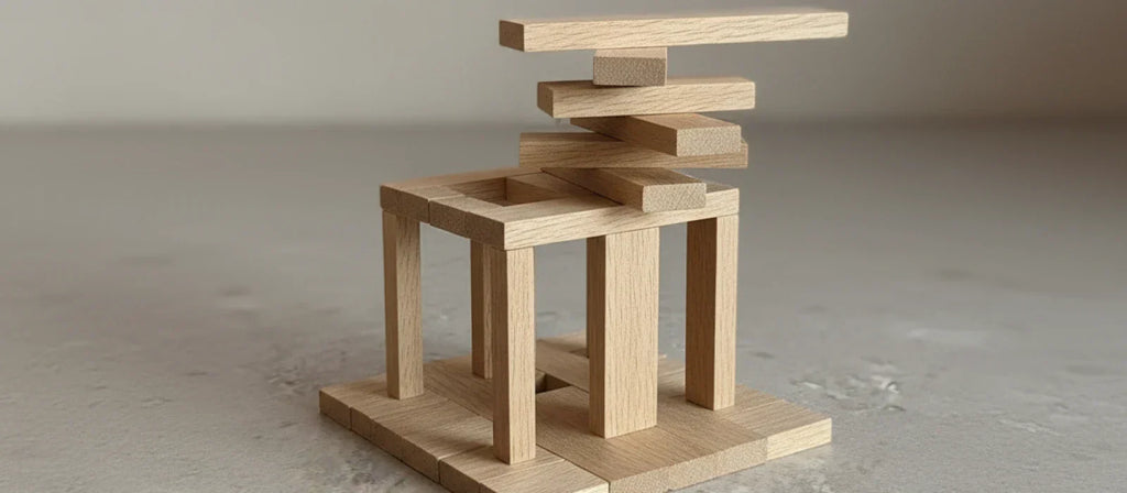 Klötzchen gestapelt