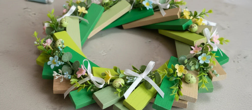 Osterkranz aus Klötzchen
