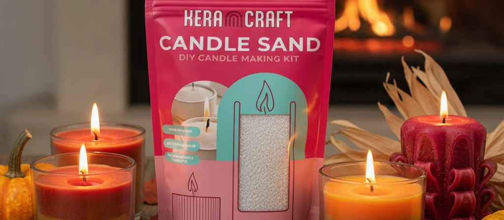 Weihnachtsgeschenke basteln: Kerzensand von Keracraft