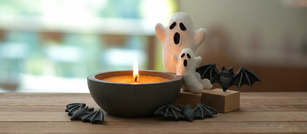 Bastelideen Halloween basteln – gruselige Figuren gießen & Kerzensand‑Laternen