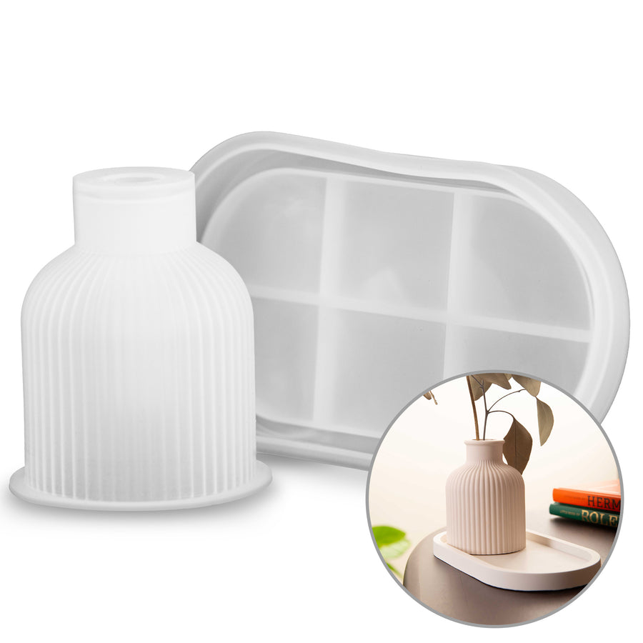 Silikonform - Tray Set Ripple