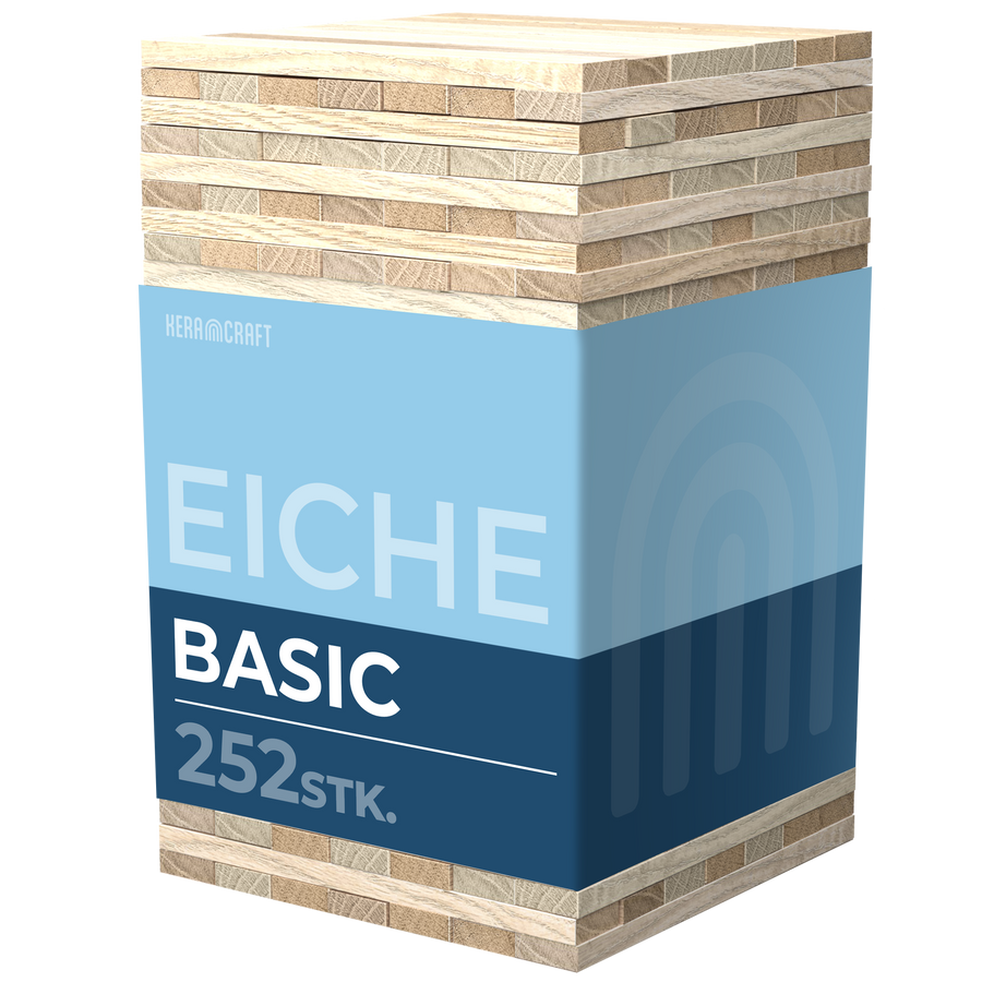KeraBlocks Basic - Eiche Holzklötzchen - 16cm