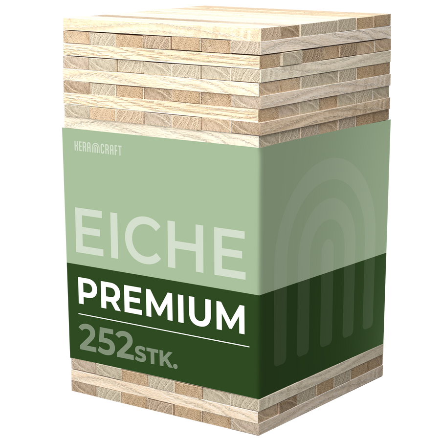 KeraBlocks Premium - Eiche Holzklötzchen - 16cm